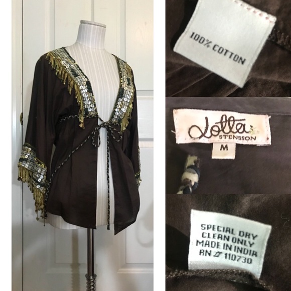 LOTTA STENSSON NYC Beyonce Beaded Gypsy Kimono - Picture 4 of 7